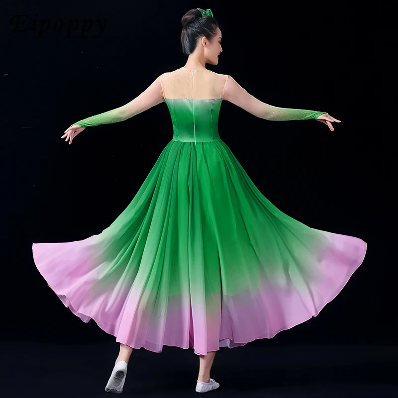 Modern Elegant Opening Dance Large Swing Dress Performance Costume Costume da ballo grande da donna vestito da palcoscenico