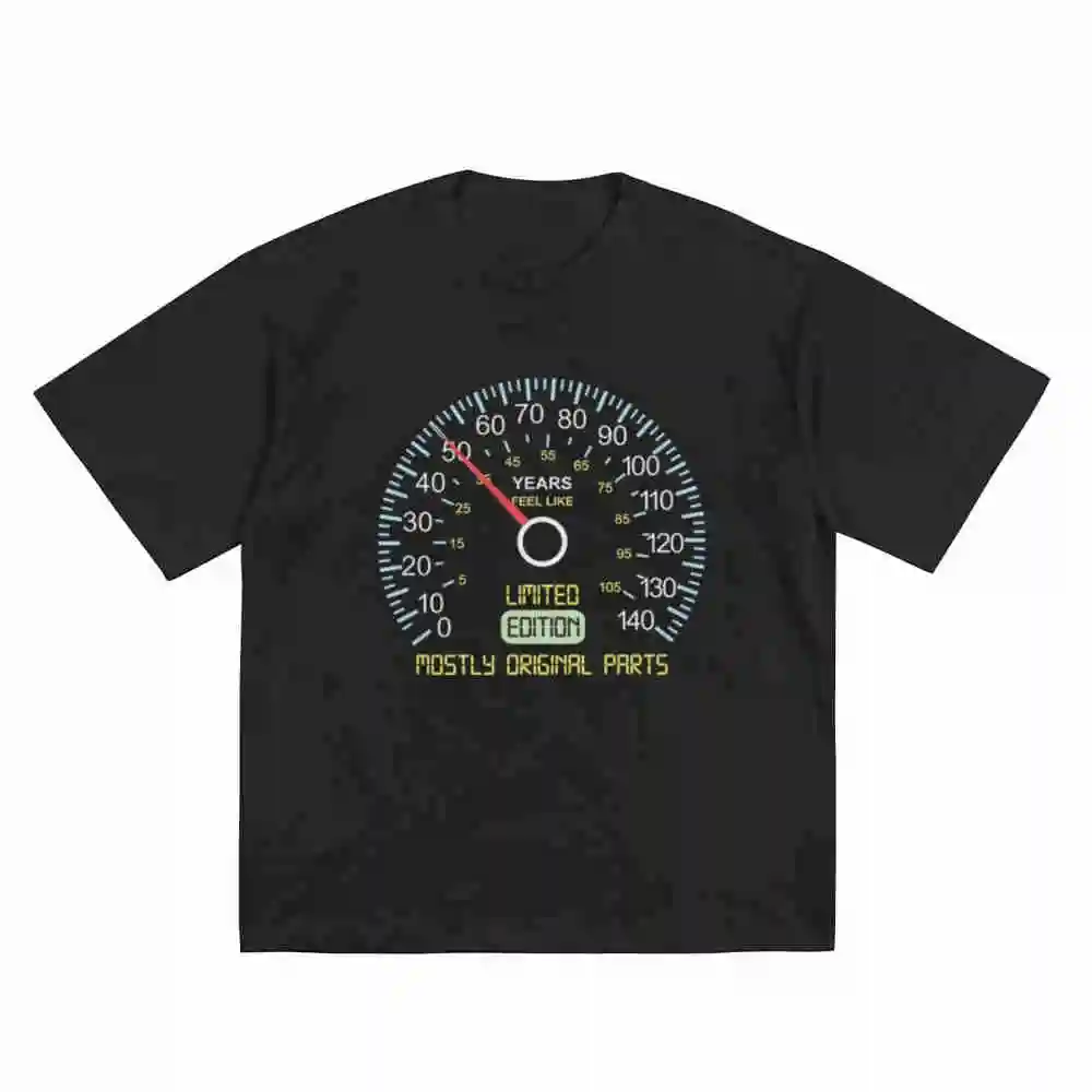 50th Birthday Speedometer Short Sleeve Tee 100% Cotton T-Shirt