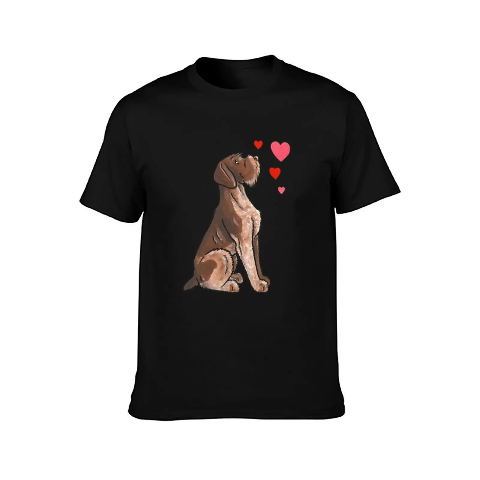 German Wirehaired Pointer love T-Shirt Moisture Wicking Quick Dry Tee