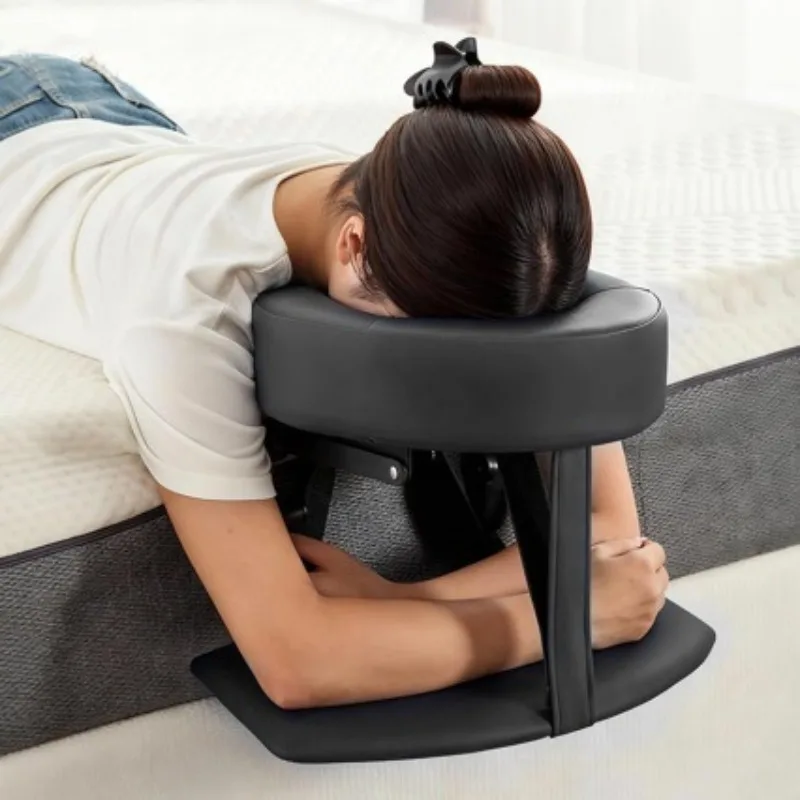 Floating Massage Face Pillow with Hole, Portable Folding Beauty Bed Headrest for Eye Recovery Support