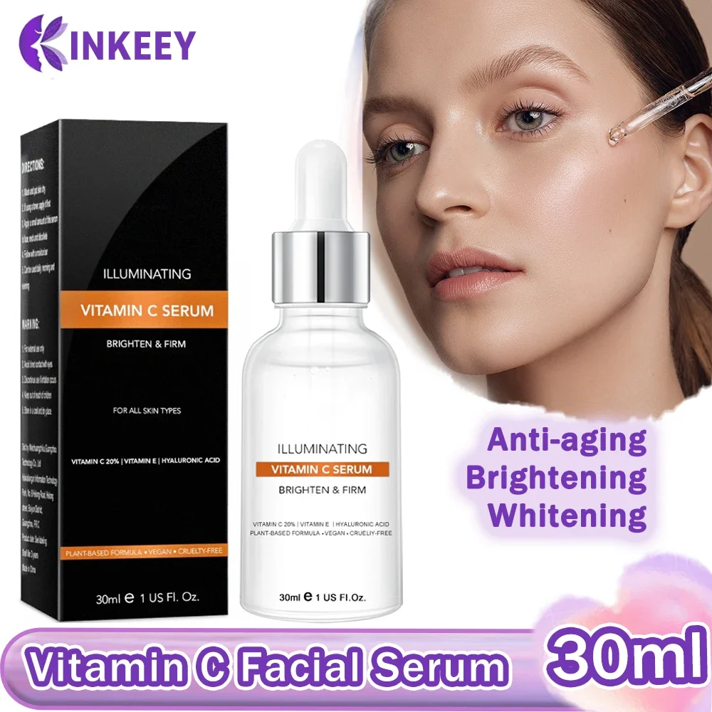 

Vitamin C Serum with Hyaluronic Acid Anti Aging Anti-Wrinkle Facial Serum Brightening Lifting Whitening Repairing Skin Care 30ml