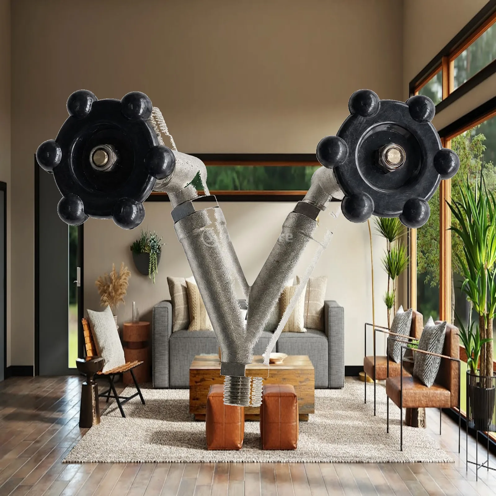 Boiler Steam Release Valve Copper Two Prong Air Port Manual Handwheel Threaded Connection for Industrial Heating Repair Work