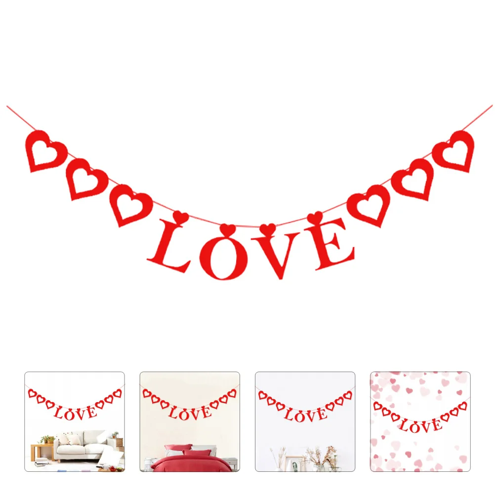 

1pc Bunting Felt Banner Hanging Garland For Party Supplies Photo Props Wedding Decoration Party Bunting Wedding