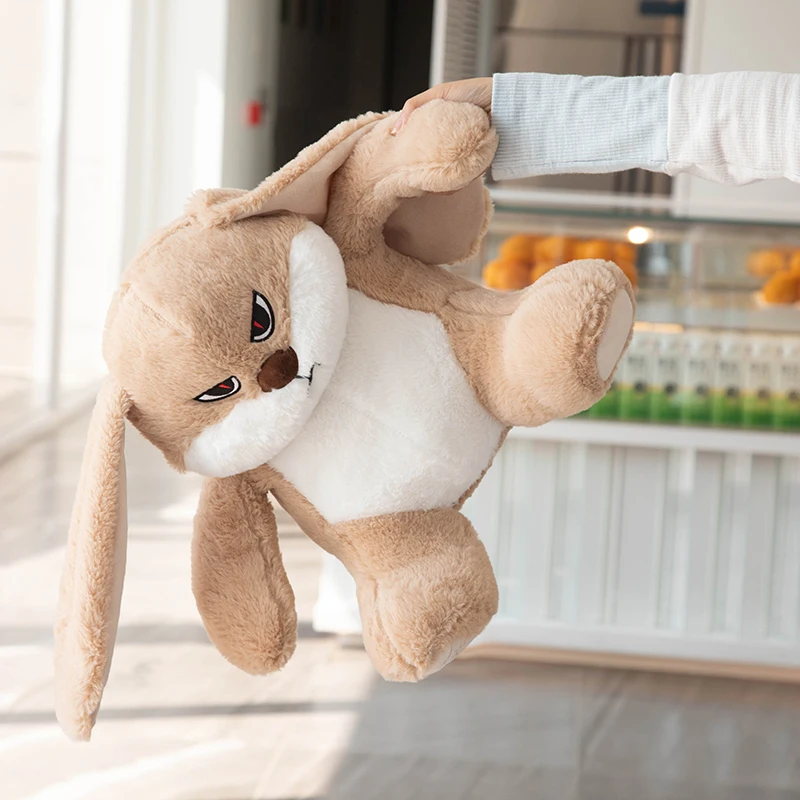Large Size Angry Rabbit Plush Toy Cute Animal Plushie Doll Kawaii Stuffed Soft Toys Model Room Decor Birthday Gifts