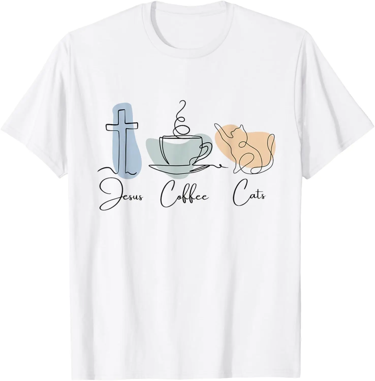 I Love Coffee, Cats, and Can Accommodate up to 3 People Retro T-Shirt