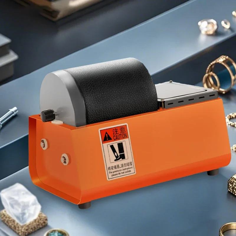 

230V Jewelry Polishing Machine Rubber Tumbler Drum Grinder for Gold Silver Metal Gemstone Precision Finishing Household