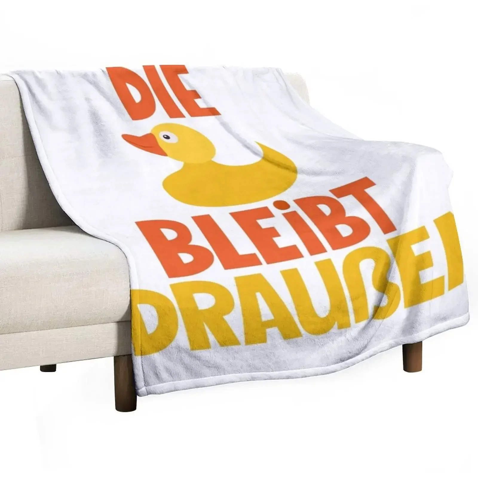 The duck stays outside - Loriot - TV Kult Throw Blanket Beautifuls Stuffeds Plaid Bed linens Blankets