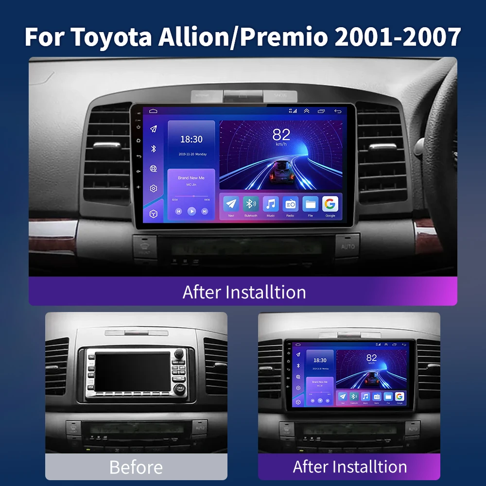 For Toyota Allion Premio T240 2001 - 2007 Car Radio Multimedia Video Player Navigation GPS Android 13