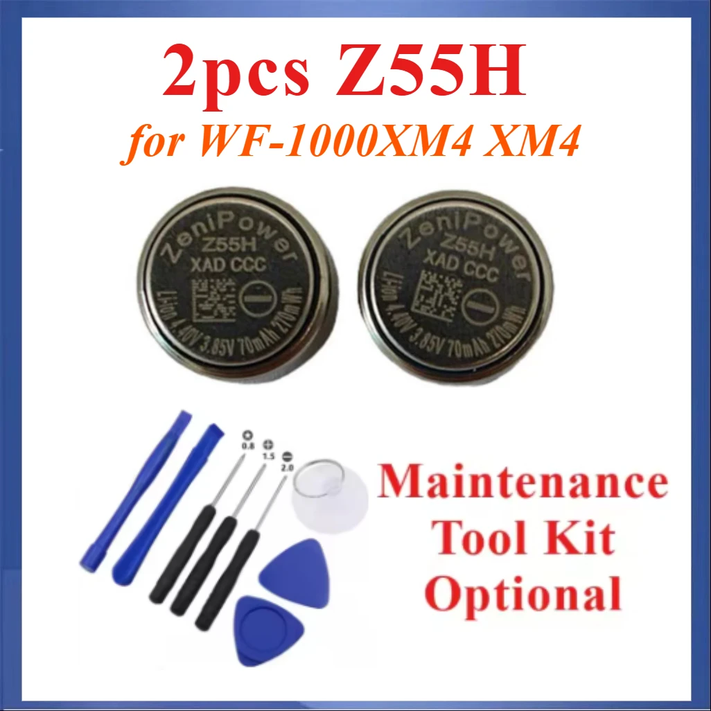 2pcs Battery for WF-1000XM4 XM4 Headset Z55H ZeniPower Battery Capacitor 3.85V Z55H Integrated Circuit Chip
