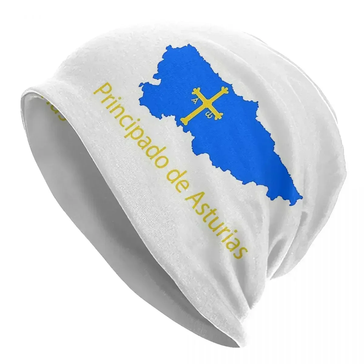 Asturias Flag Warm Knitted Cap Hip Hop Bonnet Hat Autumn Winter Outdoor Beanies Hats for Unisex Adult