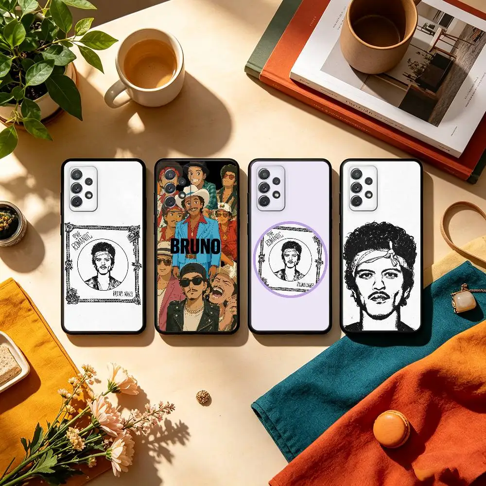 Singer Bruno mars  Phone Case For Samsung Galaxy A73,A72,A71,A70,A53,A52,A51,Soft Silicone Black Cover