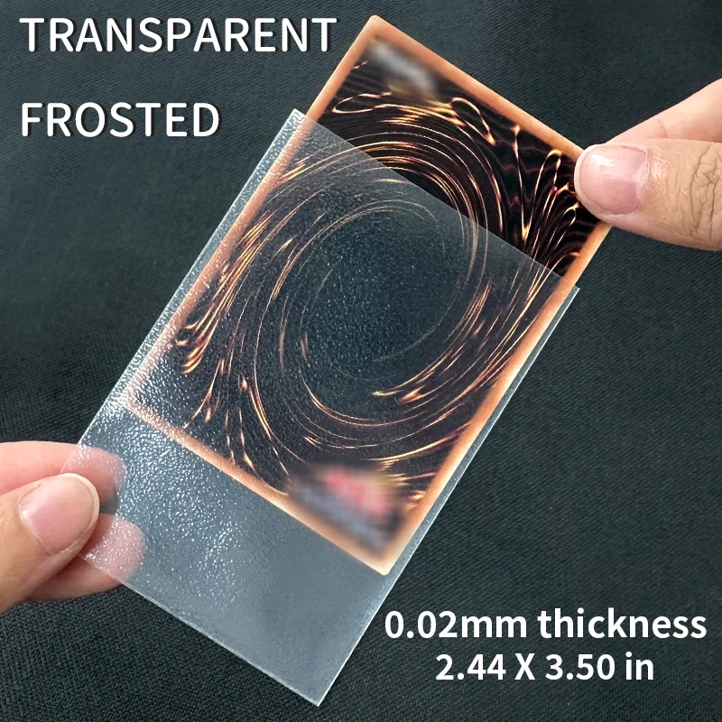 100PCS 62*89mm right-angle transparent frosted TCG standard-sized thickened game card holder, for protecting trading cards