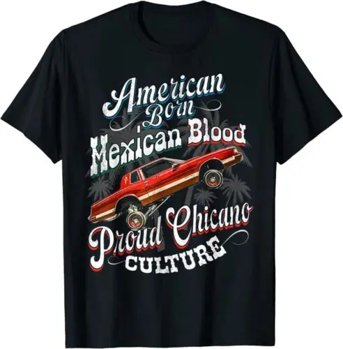 Футболка для американских новорожденных Мексиканская кровь Lowriders Chicano гордость культура подарок