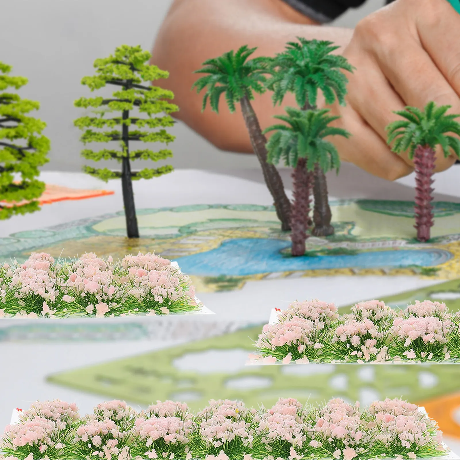 

Decorative Micro Landscape Sand Table Plant Material Mini Flower Cluster Realistic Simulation Cluster for DIY Miniature Scene