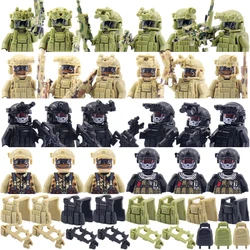 Hot Military Building Blocks Ghost Special Forces soldati Figure Bandits accessori pistola zaini gilet cinture armi giocattolo per bambini