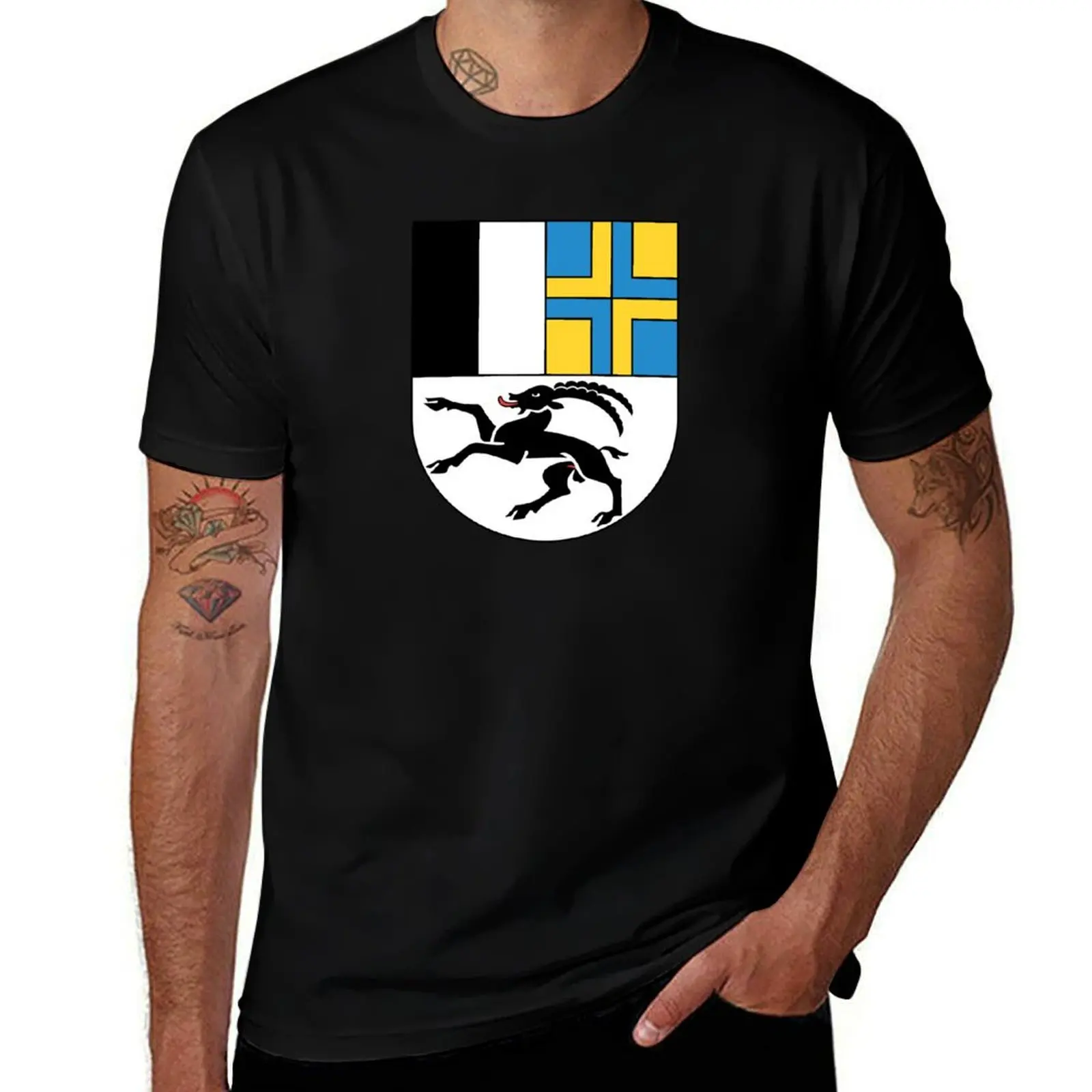 Canton of Grisons coat of arms, Switzerland T-Shirt graphics anime clothes designer t shirt men