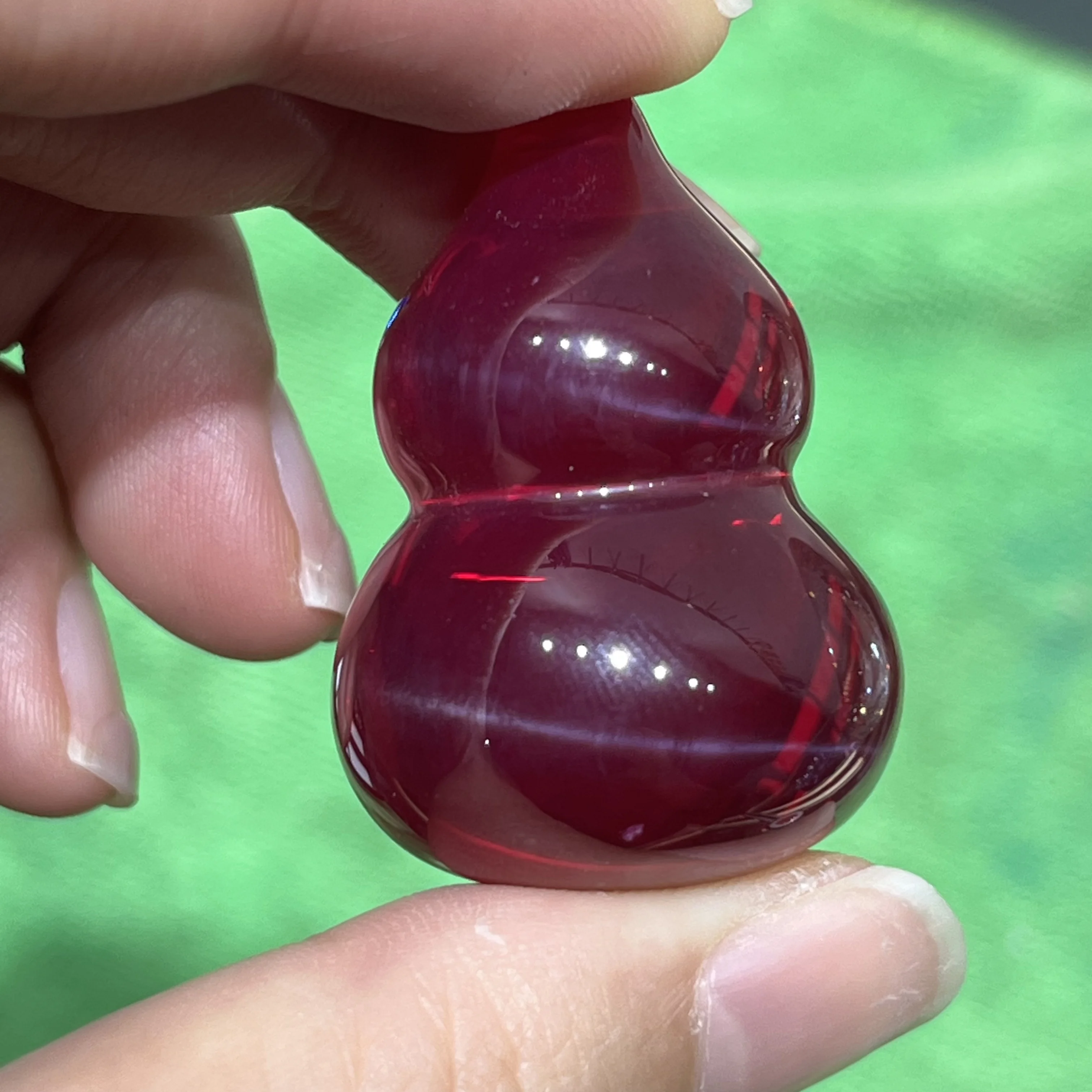 

Starlight Red Ruby Hoist Pendant Car Pendant Waist Pendant Solid Color Hardness 9 Three Dimensional Hoist Without Holes