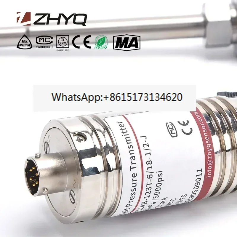 PT124B-123T High Temperature Melt Pressure Sensor Pressure Transmitter  for Pitch Plastic Extruder Rubber Industry