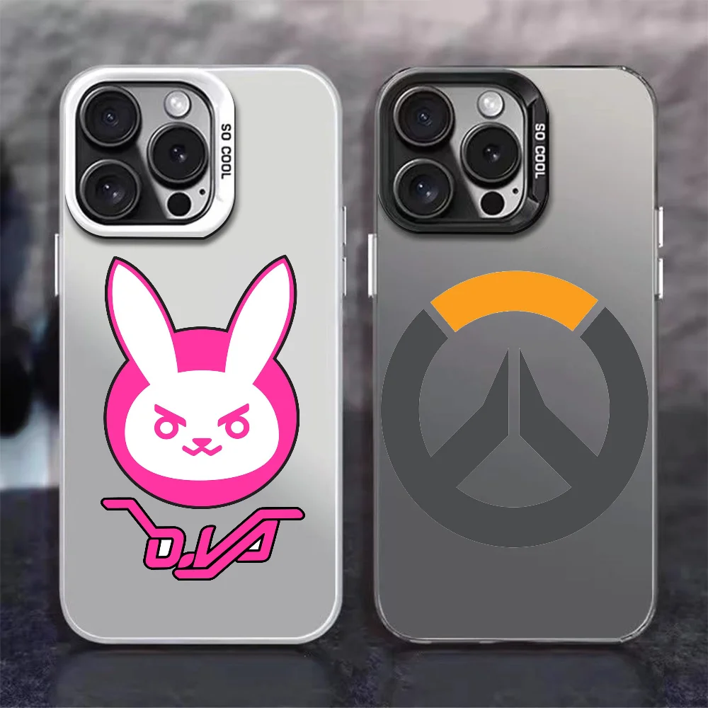 

Game O-OverwatchS Phone Case FUNDA for iPhone 12 11 13 14 15 16 Max Pro Plus Mini Silver lMDaser Color Cover