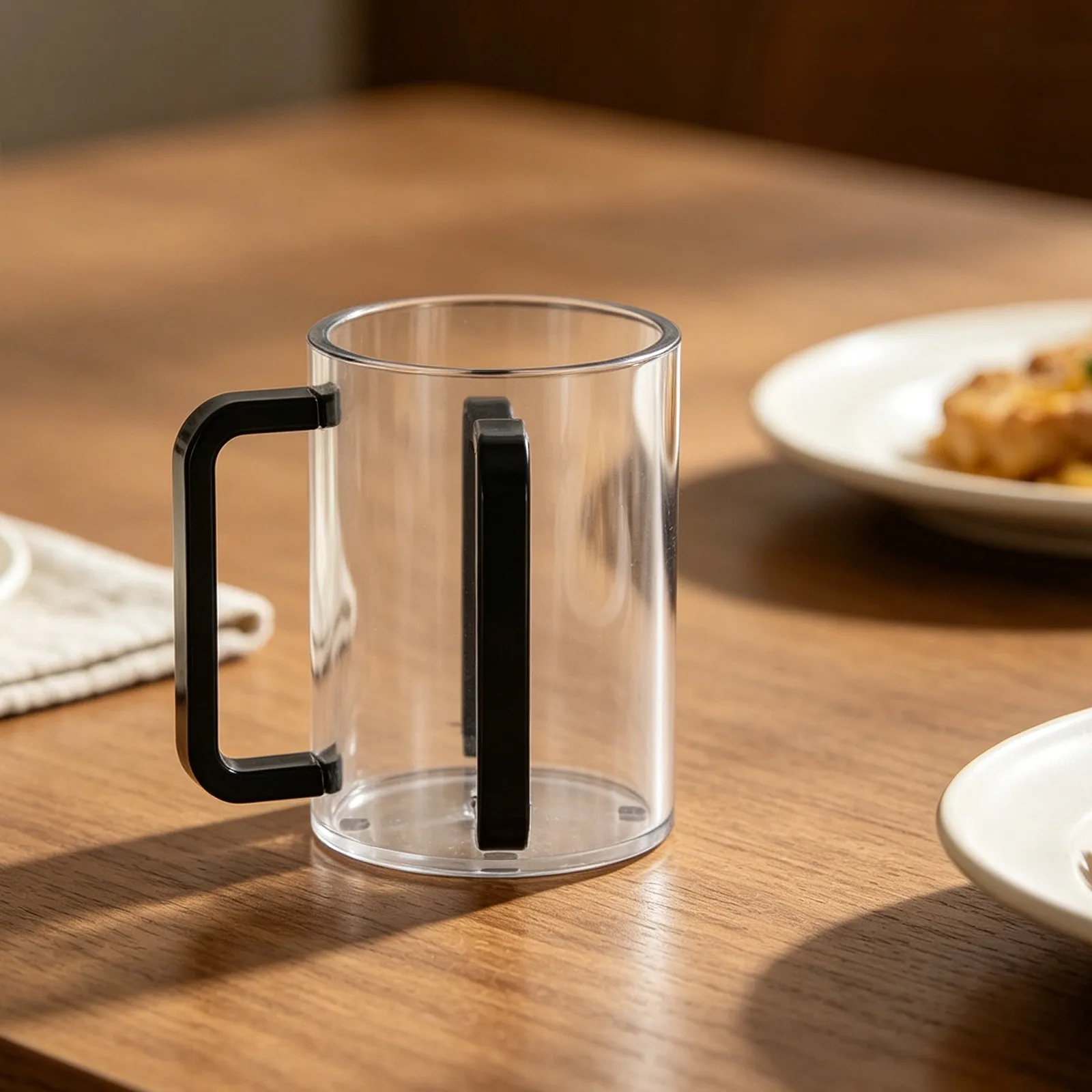 Yadayim Washing Cup Dual Black Handles 950Ml 5.3 Inch Unbreakable Judaica Ritual Hand Washing Cup Shabbat Passover Gift