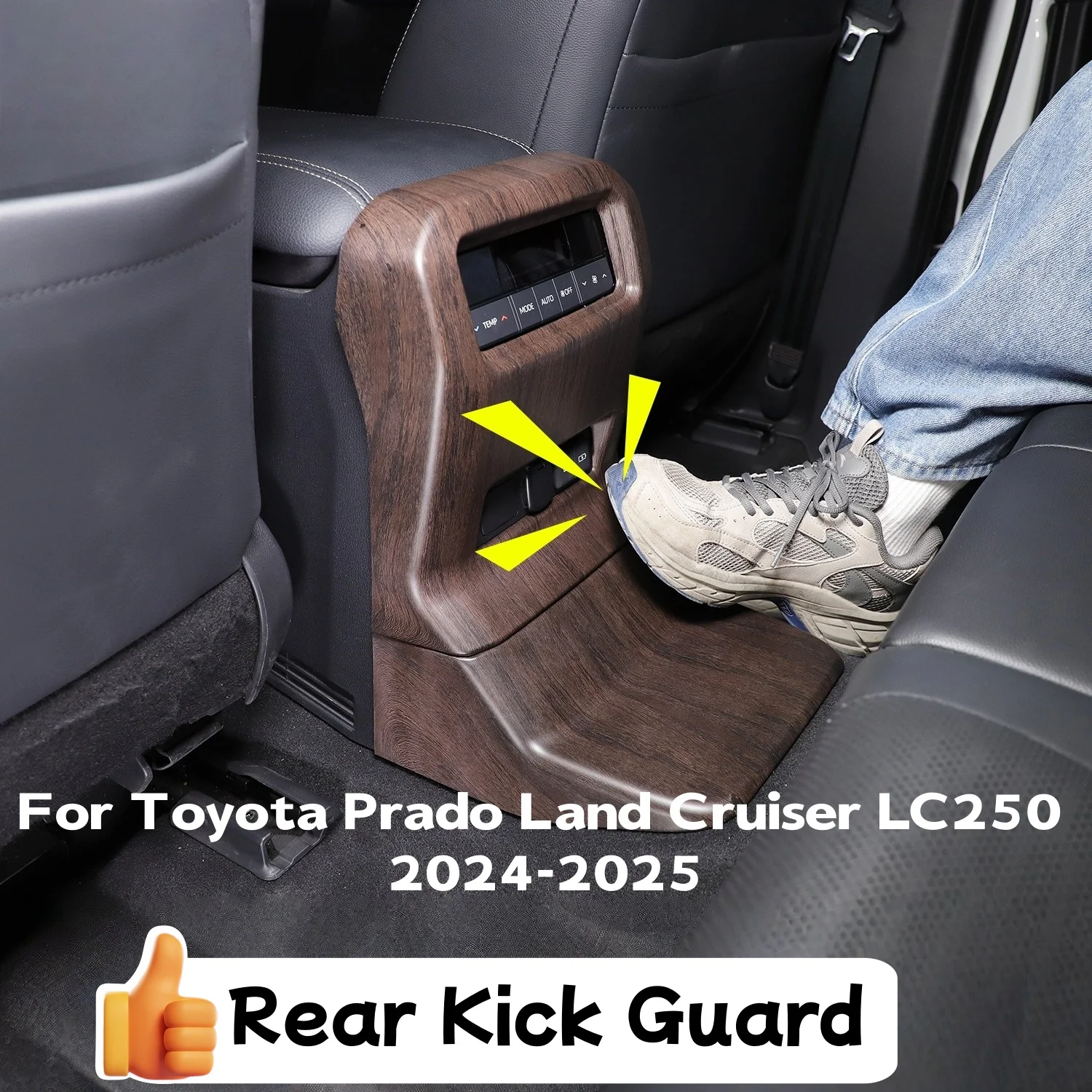 

For Toyota Prado Land Cruiser 250 LC250 J250 2024-2025 Rear Air Conditioning Vent Outlet Cover Anti-Kick Cover Car Accessories