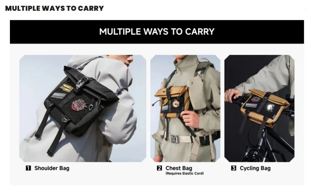 Torba na ramię/przez ramię VSGO Black Snipe Urban Camera Sling 3L, przenośna torba na obiektyw do użytku na zewnątrz VB016/VB017 — zdjęcie produktu 4