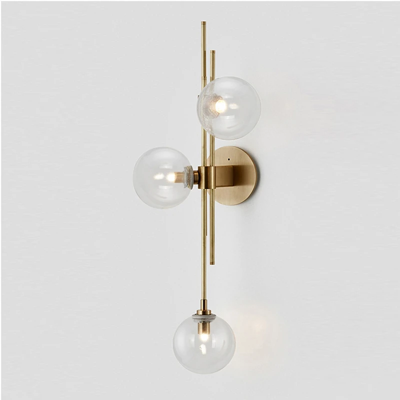 Imagem -03 - Lamp Ostmoderno Lâmpada de Parede Eeads Bule Bola de Vidro Luz or ou Athathrroom Iiving Ooom Ededside Conconce Ight Luz Ight Ecor Casa Design Luz