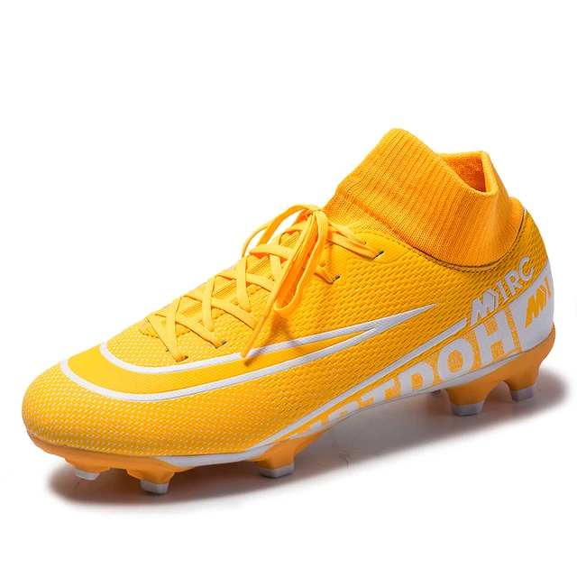 2022 New Men Kids Football Boots Turf Soccer Shoes Cleats Training High Top Ankle Sport Sneakers Quality AG TF Indoor Size35 45 AliExpress 201768104