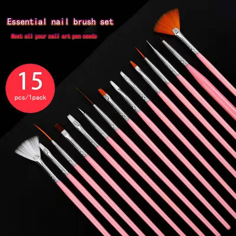 

Nail Art Tools High Quality 15-Piece Set Nail Art Common Pen Set for Color Painting Line Drawing and Other Nail Art Accessories