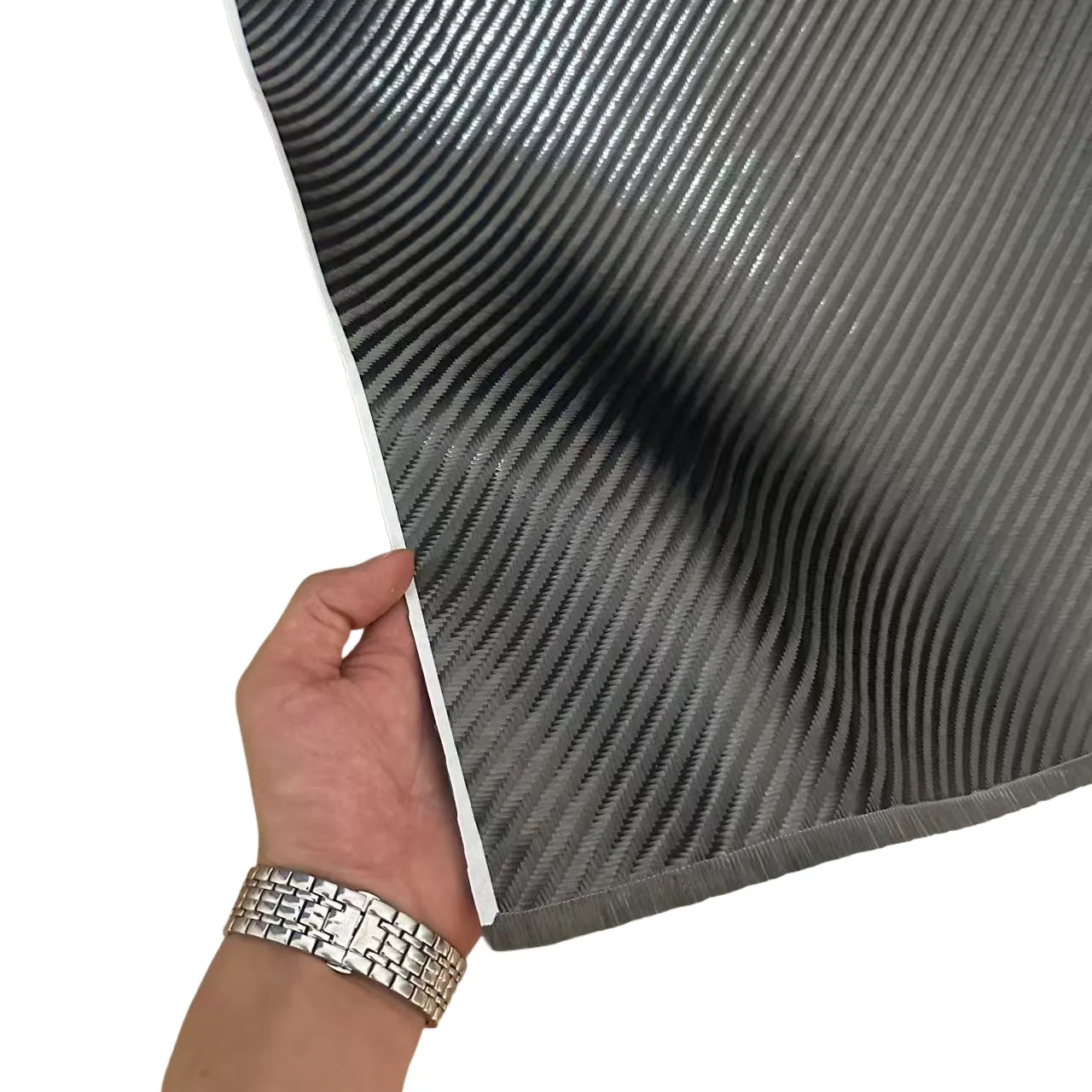 

A+ 3K 280gsm Real Carbon Fiber Cloth 4x4 Twill Weave 100cm Length for Car Modification - Large Setting Carbon Fabric Piece