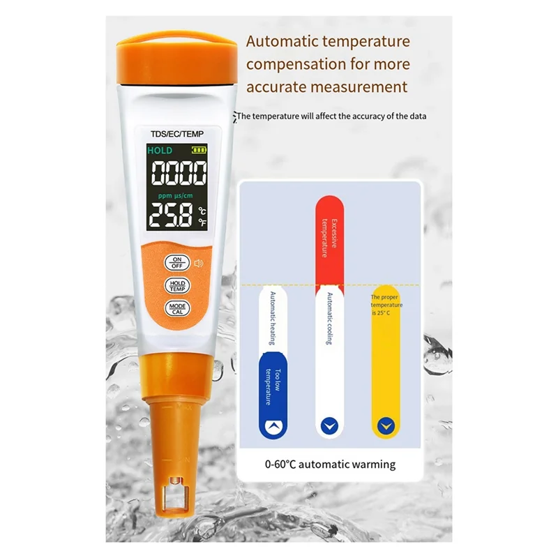 ABGH-Новый TDS-A6V Высокоточный прибор для анализа качества водопроводной воды EC-проводность Ручка для тестирования воды Tds Тест качества воды