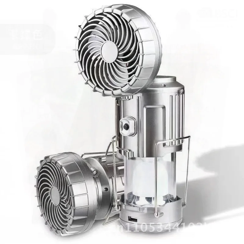 

Уличный светодиодный солнечный светильник для лошади с вентилятором, палатка для кемпинга, аварийное освещение для ночной рыбалки, трансграничный стиль, серебристый, черный, золотой