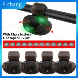 New Fishing Bite Alarm Electronic LED Light Bite Sound Alarm Set Buzzer Alert Bell Clip On Fishing Rod Indicator With Battery