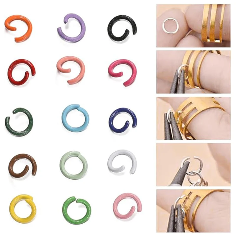 8mm 10mm Open Jump Rings Split Rings Connectors For DIY Artificial Jewelry Findings Making Bracelet Necklace Earring Supplies