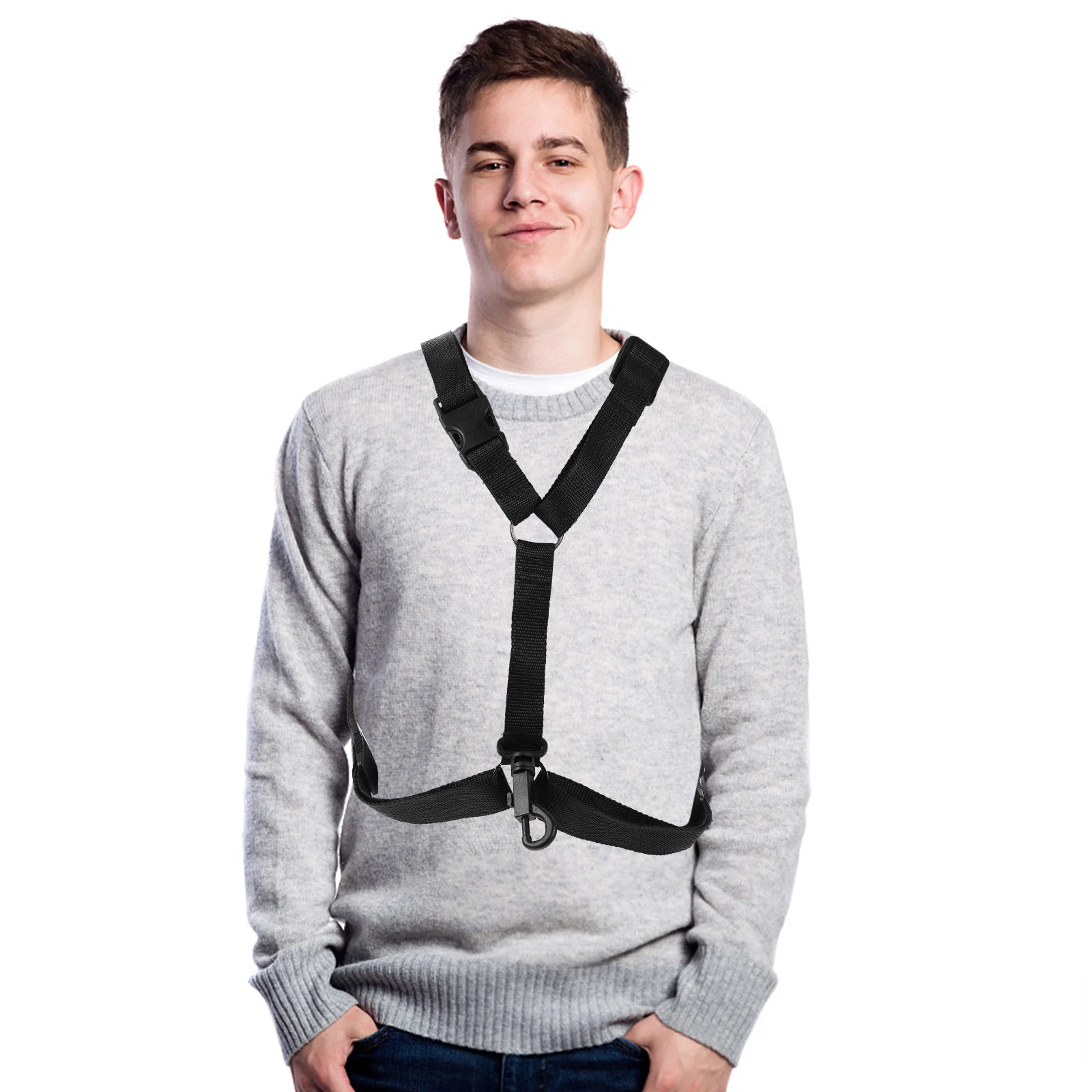 

Adjustable Alto Tenor Baritone Saxophone Harness Black Durable Comfortable Shoulder Strap for Men Youth Multiple Woodwind