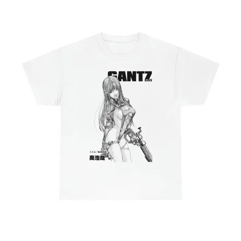 تي شيرت نسائي من Gantz Anime للجنسين، قميص Manga Waifu