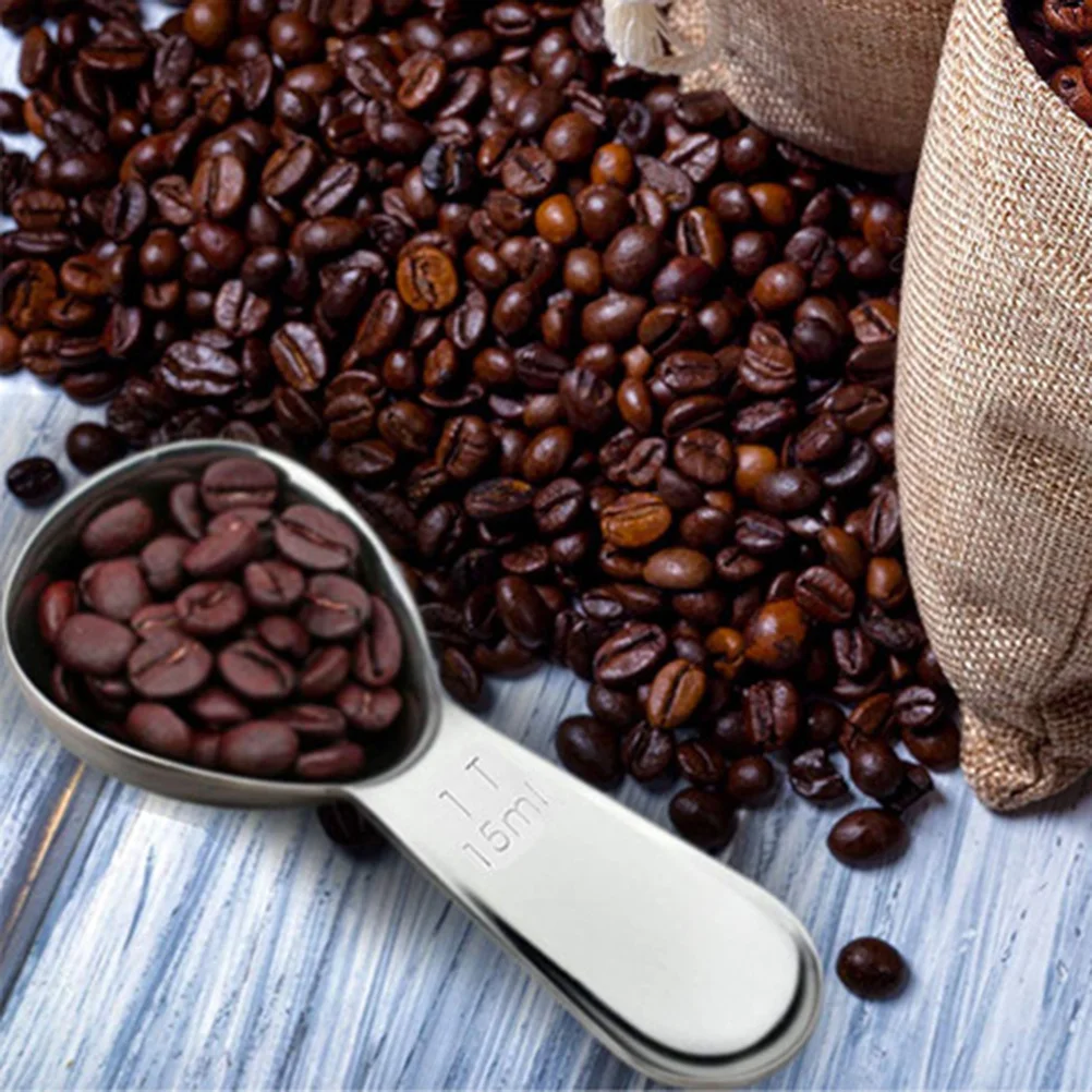 15 مللي ملعقة قياس القهوة من الفولاذ المقاوم للصدأ مقاومة للصدأ عالية البولندية لمسحوق الحليب الشاي السكر الخبز الصودا قياس المطبخ