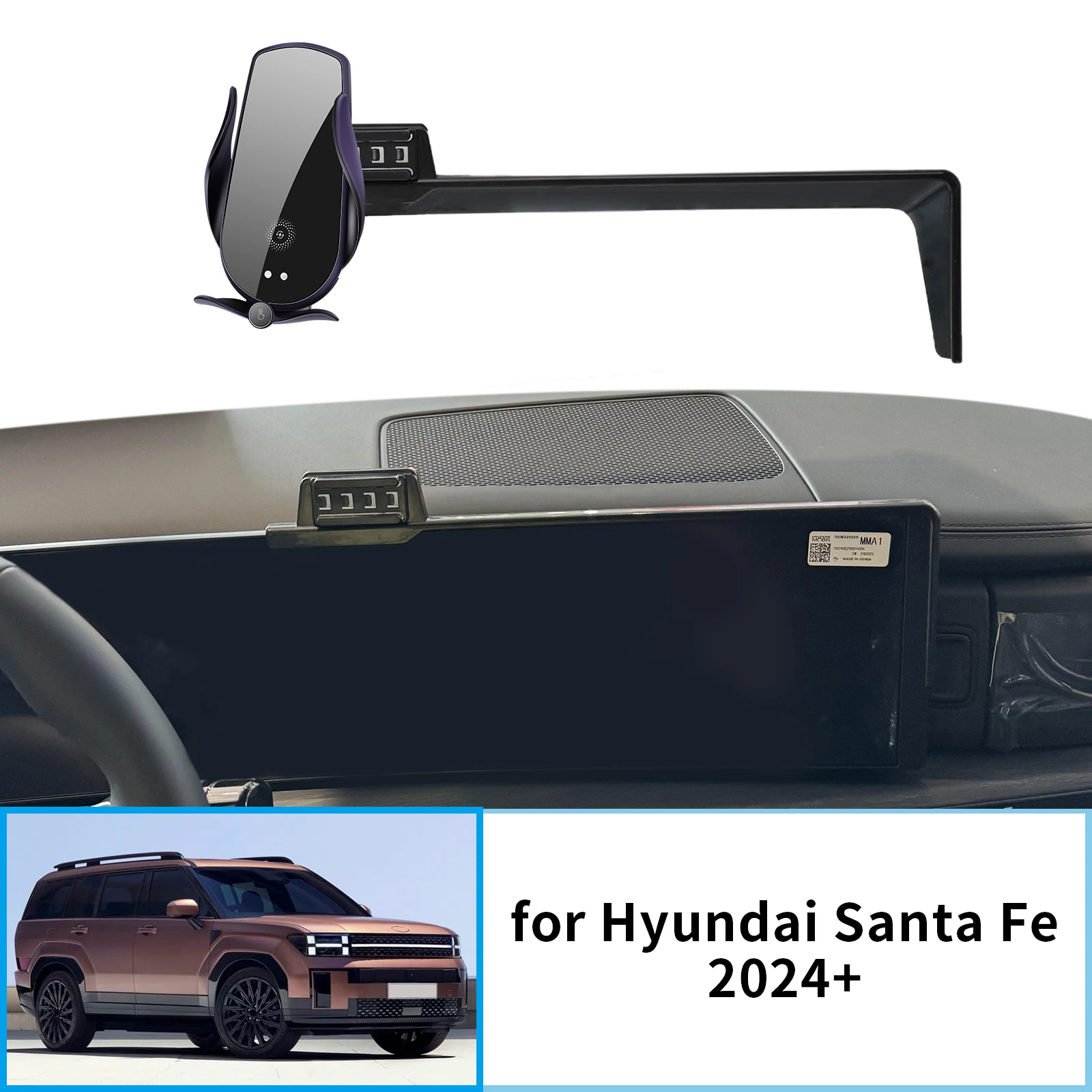 

Car Mobile Phone Holder for Hyundai Santa Fe 2024 2025 Santafe GPS Bracket Navigation Stand Auto Accessories