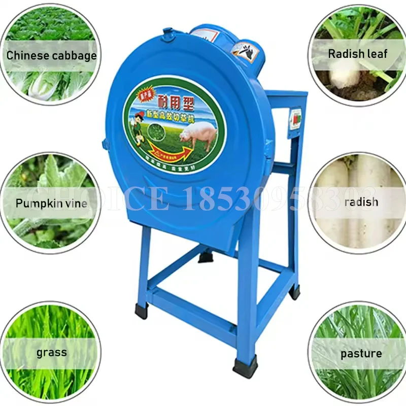 Agricultural Feed Processing Lawn Mower Shredder Green Feed Grinder Small Straw Shredding Breeding Electric 220V Weeding Machine