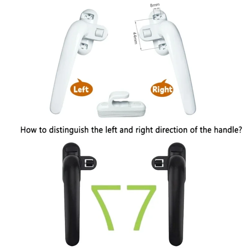 Universal Casement Window Handle Door Handles Wheel Lock with Buckle Aluminum Alloy Turning Handles Furniture Supplies Hardware