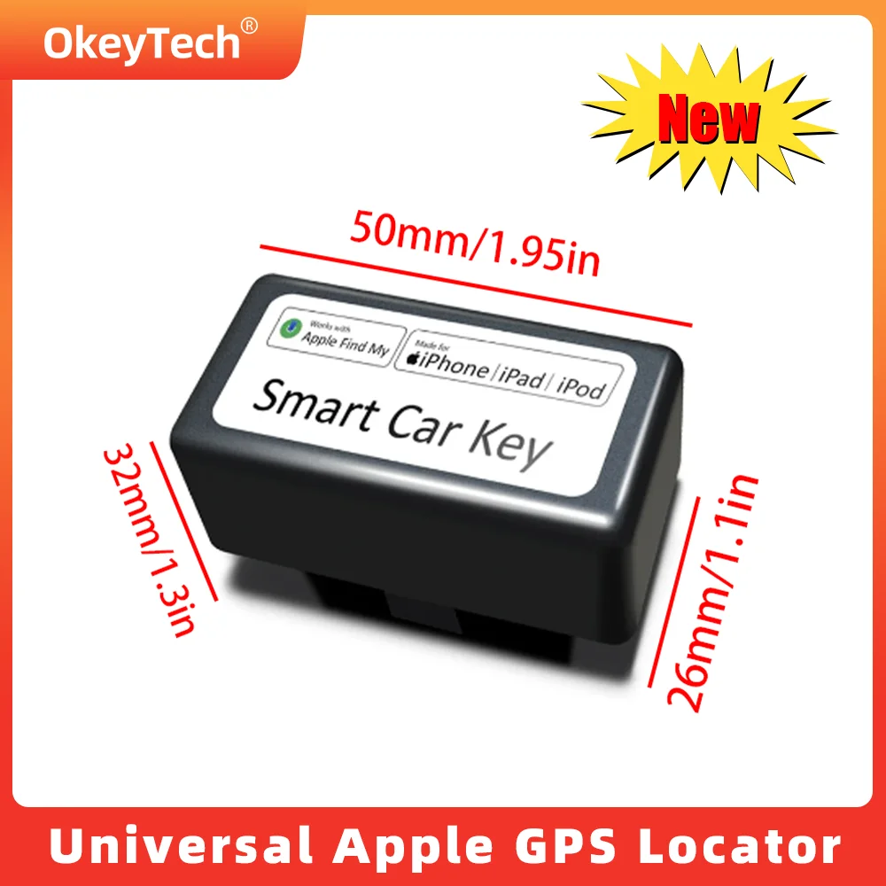 OkeyTech Mini Gps tracker For Auto Car OBD Apple GPS Locator Find My Apple official App Mini OBD GPS Voice Monitor Tracker