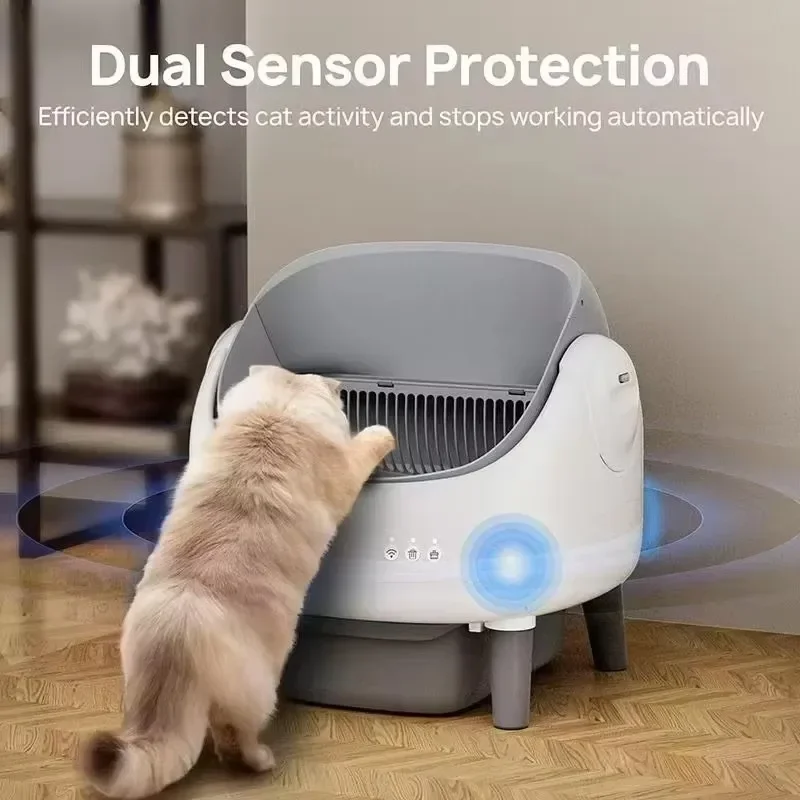 Gold SellerSmart App Control Open-top Automatic Box with  Dual Safety Sensors Self Cleaning