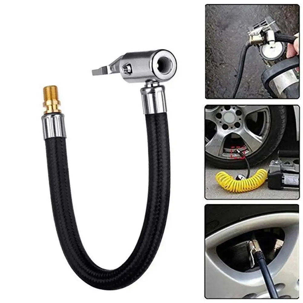 

10CM Car Tire Inflator Hose Extension with Adaptors Inflatable Air Pump Tube Adapter For Twist Tyre Thread Quick Inflation Hose