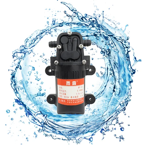 Imagen 2 del producto DC 12V 70PSI 3.5L/Min 0.48Mpa bomba de agua eléctrica agrícola negro Micro pulverizador de agua de diafragma de alta presión lavado de coches