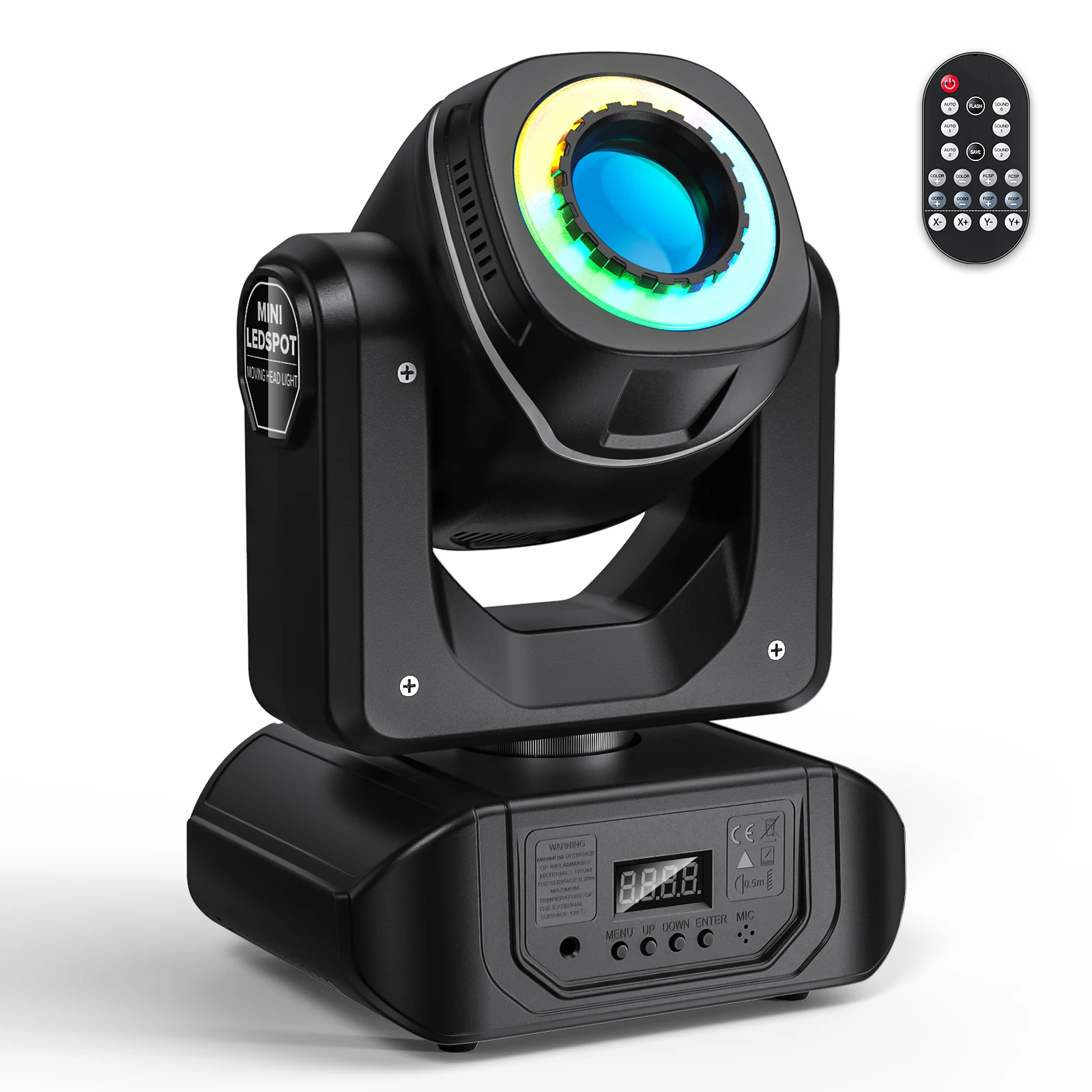 

U'King 60 Вт светодиодный движущийся головной свет DMX512 с дистанционным управлением RGBW 4IN1 светодиодный луч точечный сценический световой эффект для DJ Disco Party Show