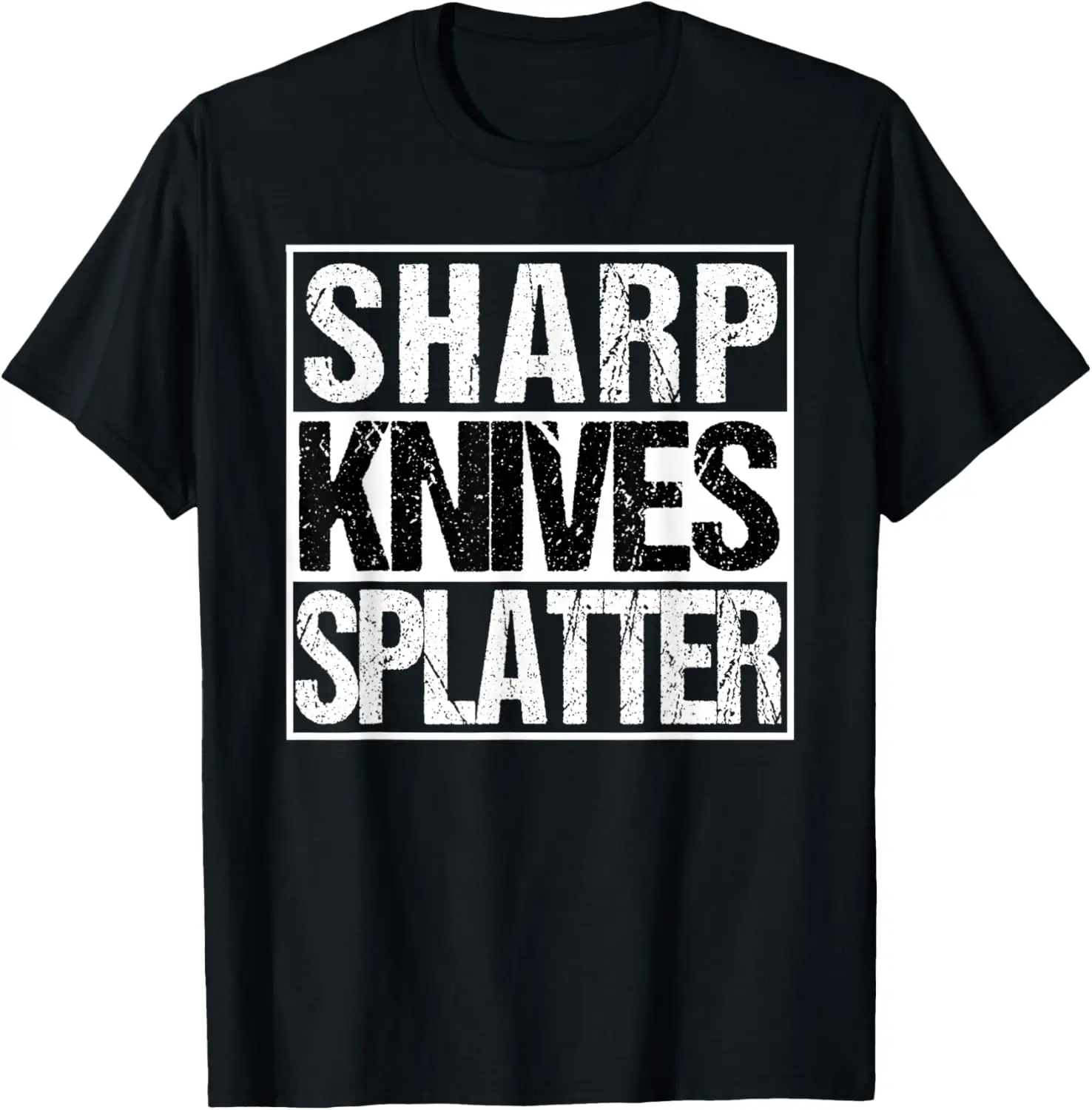 Splatter Horror B-Movie Trash TShirts Sharp Knives Splatter