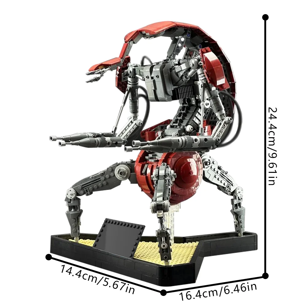 Space Movie Galactic Destroyer Moc Machine Building Blocks-Combat Robot Model Kit Sci-Fi Defense Technology Bricks Toy Xmas Gift