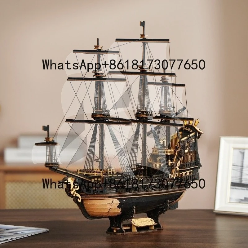

Puzzle wooden assembly model toy three-dimensional smooth sailing creative ornament