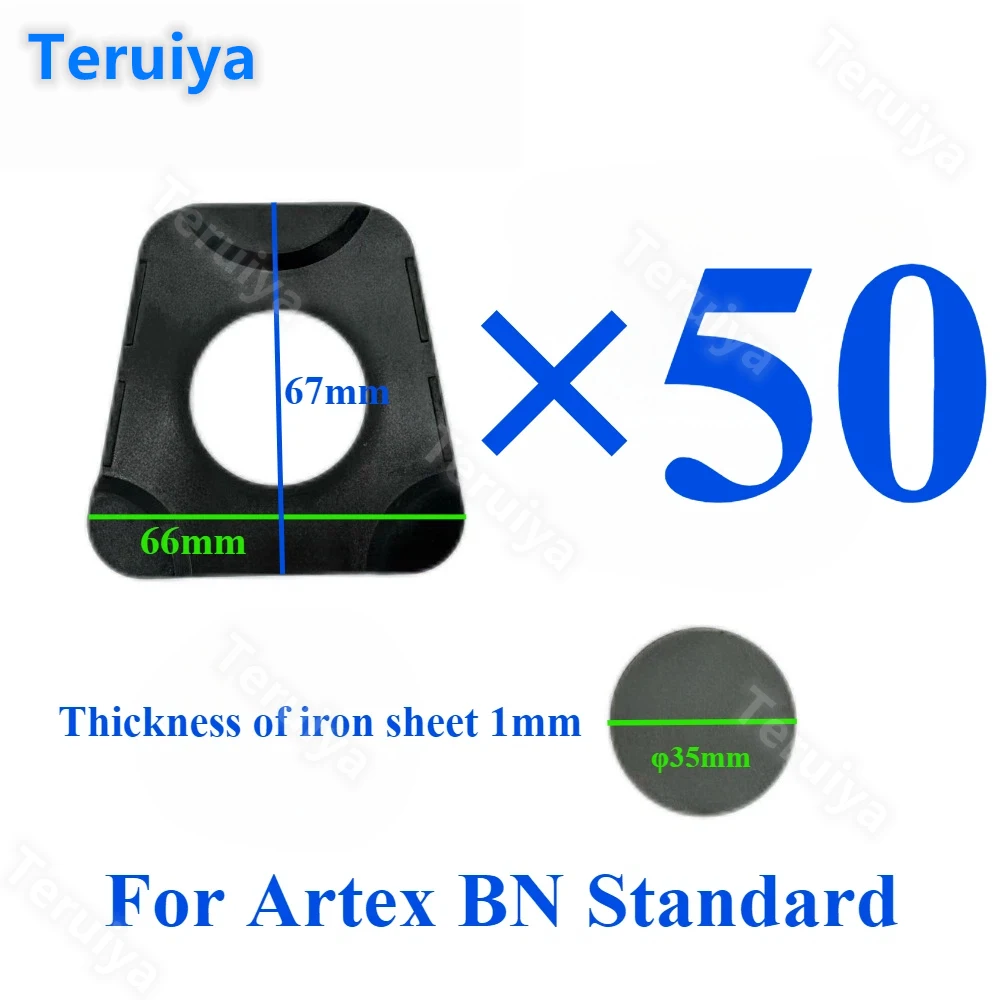 Professional Artex Splitex Counter-Plates 50 Pcs - Black Retention Disks for Dental Articulator | Lab