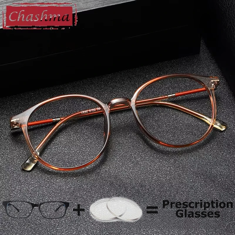 

Female Glasses Prescription Lenses Myopia Degree Fashion Plastic Titanium Optical Recipe Reading Glasses Round Eyeglasses Men